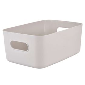 Canasto + accesorios baño gris claro