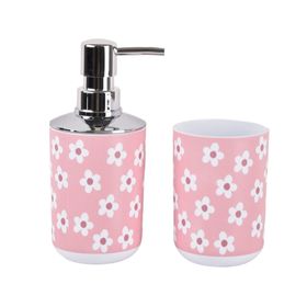 Accesorio baño rosado 2 piezas