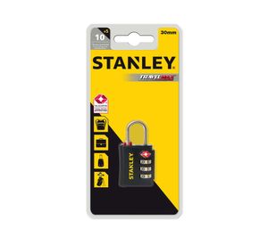Candado viajero 3 diales 30 mm S742-054 negro Stanley