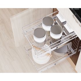 Bandeja retráctil 2 Niveles cromo