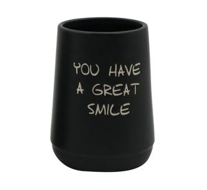 Portacepillos Letras negro