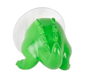 Gancho cortina con succión Dino verde