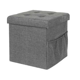 Pouf gris 38x38x38 cm