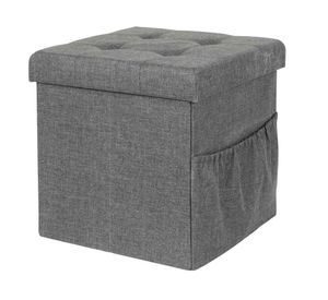 Pouf gris 38x38x38 cm