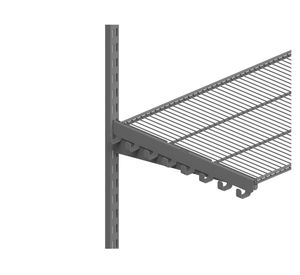 Perchera escuadra 8 Ganchos grafito