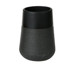 Portacepillos Duo negro 8 cm