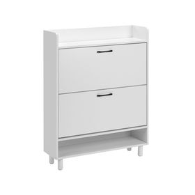 Zapatera 2 cajones blanco