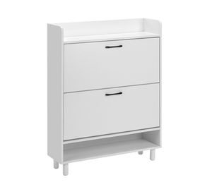 Zapatera 2 cajones blanco