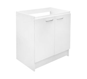 Mueble base lavaplatos 78,5 cm 2 puertas Basic blanco Mobikit