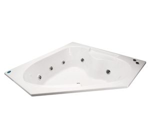 Tina hidromasaje 150x150 cm 7 jets izquierdo Creta Norglas
