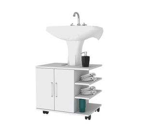 Mueble optimizador baño 2 puertas Bath55 blanco TuHome