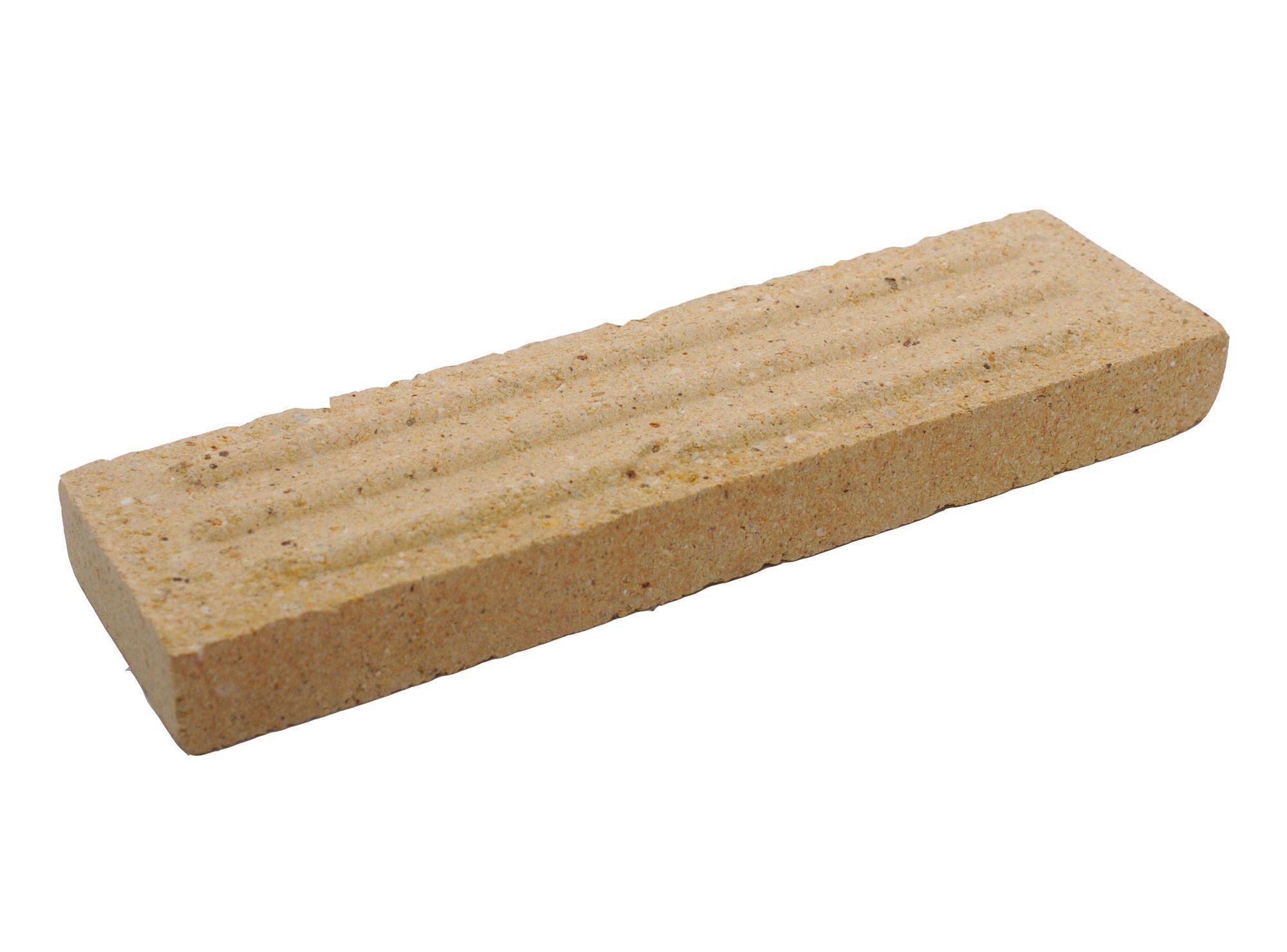Ladrillo refractario 23 x 6,5 x 2,5 cm fachada estriada 10 un Refractario cobian