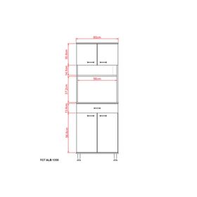 Kit cocina 4 puertas 1 cajón Kitchen60 blanco TuHome