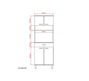 Kit cocina 4 puertas 1 cajón Kitchen60 blanco TuHome