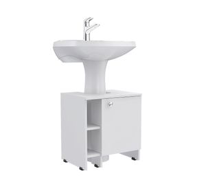 Mueble optimizador baño 1 puerta Bath47-A blanco TuHome