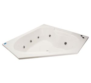 Tina hidromasaje 150x150 cm 7 jets derecho Creta Norglas.