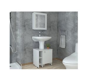 Botiquín + optimizador lavamanos blanco TuHome.