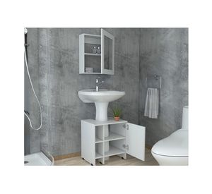 Botiquín + optimizador lavamanos blanco TuHome.