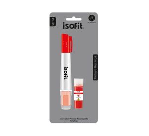 Marcador pizarra recargable + tinta rojo