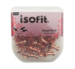 Push pins 11 mm rose gold 40 unidades