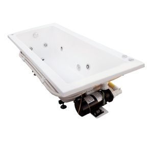 Tina hidromasaje 7 jets 180x80 cm izquierdo Cube new Norglas