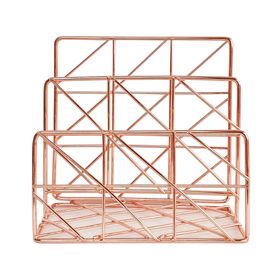 Organizador libros metálico rose gold
