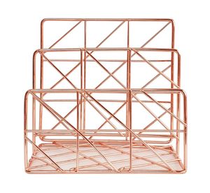 Organizador libros metálico rose gold