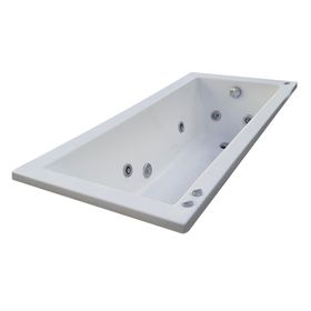 Tina hidromasaje 7 jets 180x80 cm derecho Cube new Norglas