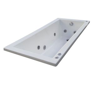 Tina hidromasaje 7 jets 180x80 cm derecho Cube new Norglas