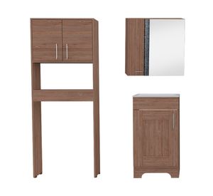 Mueble vanitorio + ahorrador espacio + gabinete espejo Barcelona miel TuHome