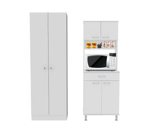Kit cocina 6 puertas 1 cajón Bath60/Kitchen60 blanco TuHome