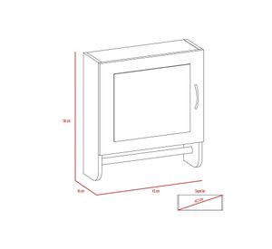 Botiquín 1 puerta Bath 300 rovere/blanco TuHome