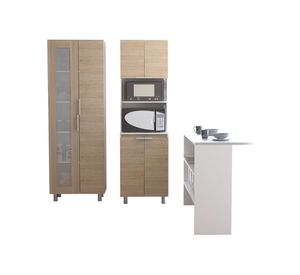 Kit cocina 6 puertas Fendi blanco/rovere/cemento TuHome