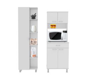 Kit cocina 5 puertas 1 cajón Bath51/Kitchen60 blanco TuHome