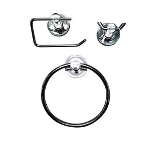 Set accesorios baño cromado 3 piezas