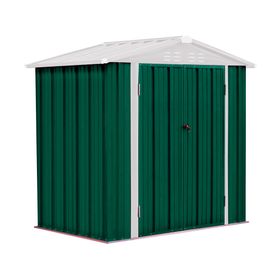 Bodega jardín con repisas 198x126x212 cm Homeshed verde