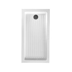 Receptáculo acrílico con registro desagüe blanco 14x70x140 cm