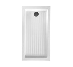 Receptáculo acrílico con registro desagüe blanco 14x70x140 cm