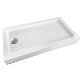 Receptáculo acrílico con registro desagüe blanco 14x70x140 cm