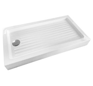 Receptáculo acrílico con registro desagüe blanco 14x70x140 cm