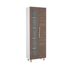 Despensa 2 puertas Fendi blanco/castaño TuHome