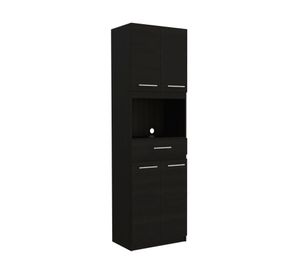 Mueble microondas 4 puertas 1 cajón Manchester wengue TuHome