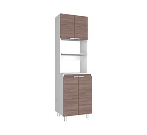 Mueble microondas 4 puertas Fendi blanco/castaño TuHome