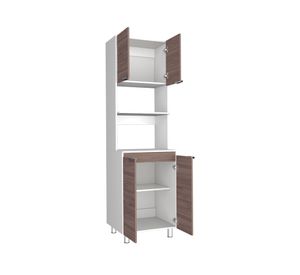 Mueble microondas 4 puertas Fendi blanco/castaño TuHome