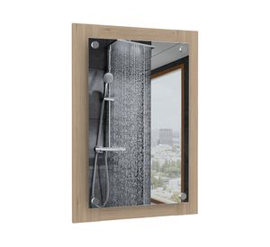 Espejo + Optimizador lavamanos BATH 300 rovere/blanco