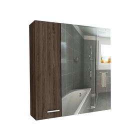 Botiquín con espejo Barcelona coñac 60x60x14.9 cm