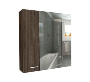 Botiquín con espejo Barcelona coñac 60x60x14.9 cm