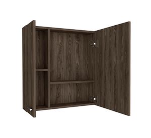 Botiquín con espejo Barcelona coñac 60x60x14.9 cm