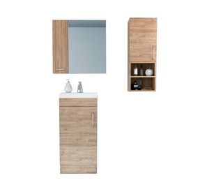 Botiquín + Mueble lavamanos MY BATH miel