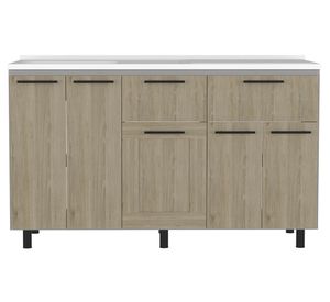 Mueble lavaplatos Hasselt gris rovere 90.8x150x52 cm